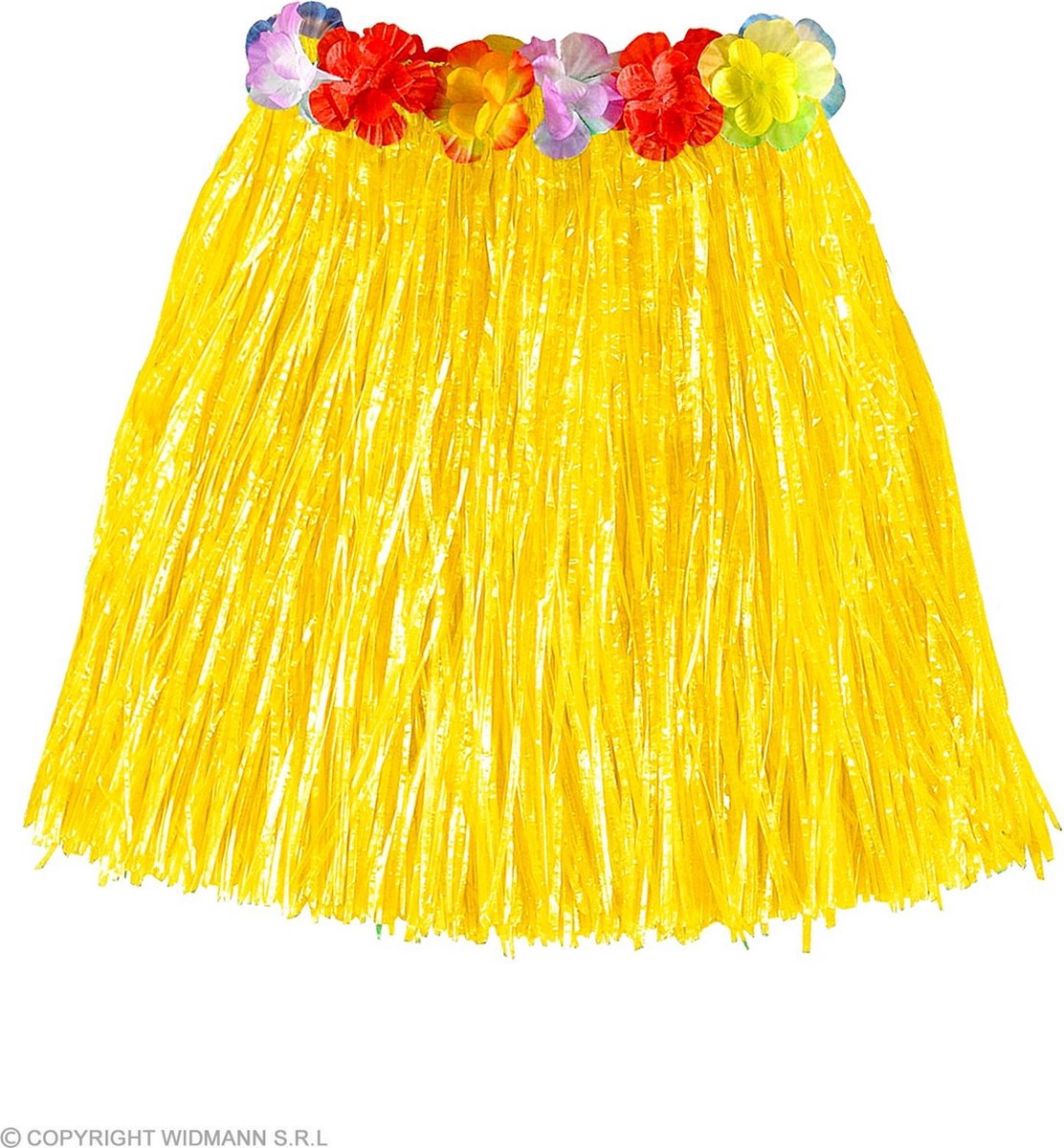 Hawaii & Carribean & Tropisch Kostuum | Ululani Mini Hawairokje 45 Centimeter Geel Vrouw | One Size | Carnaval kostuum | Verkleedkleding